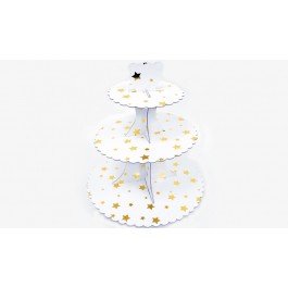 Σταντ για κεκάκια με Χρυσά Αστέρια