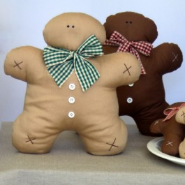 Χειροποίητα Υφασμάτινα Ginger Cookies Αρκουδάκια