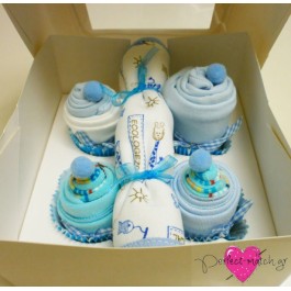 Κουτί με 4 Γαλάζια Cupcakes