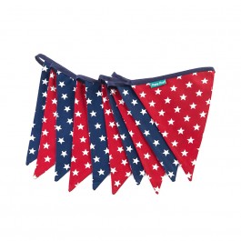 Υφασμάτινα Σημαιάκια με Αστέρια σε Κόκκινο και Μπλε