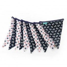 Υφασμάτινα Σημαιάκια Ναυτικό με Άγκυρες και Αστερίες